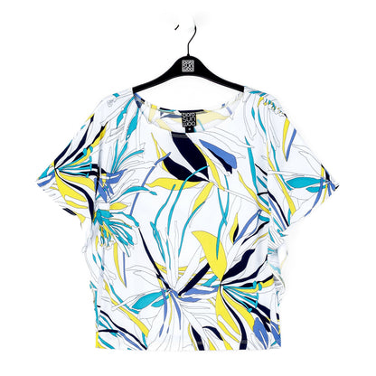 Clara Sunwoo Quality - Caftan Flutter Sleeve Top - Floral Leaves - Final Sale