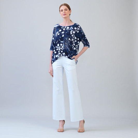 Clara Sunwoo Deals - Loose Cut Half Sleeve Top - Circle Splatter - Final Sale
