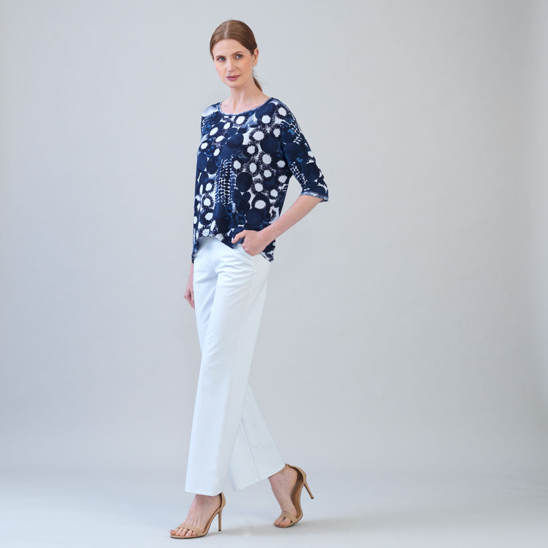 Clara Sunwoo Deals - Loose Cut Half Sleeve Top - Circle Splatter - Final Sale