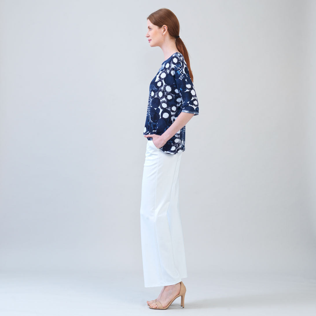 Clara Sunwoo Deals - Loose Cut Half Sleeve Top - Circle Splatter - Final Sale