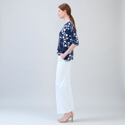 Clara Sunwoo Deals - Loose Cut Half Sleeve Top - Circle Splatter - Final Sale