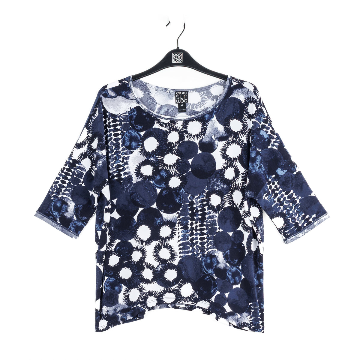 Clara Sunwoo Deals - Loose Cut Half Sleeve Top - Circle Splatter - Final Sale