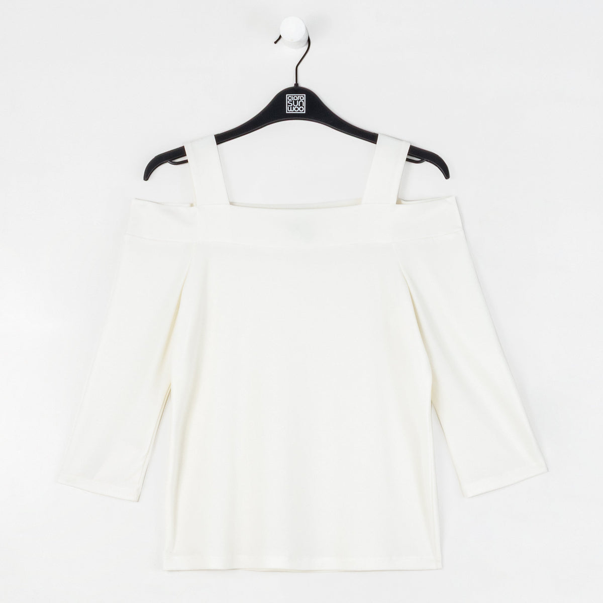 Clara Sunwoo Sale - Signature Cold Shoulder Top - Ivory - Final Sale