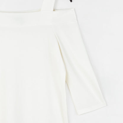 Clara Sunwoo Sale - Signature Cold Shoulder Top - Ivory - Final Sale