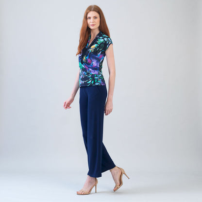 Clara Sunwoo Special Offer - Cap Sleeve Surplice Crossover Top - Floral Dream