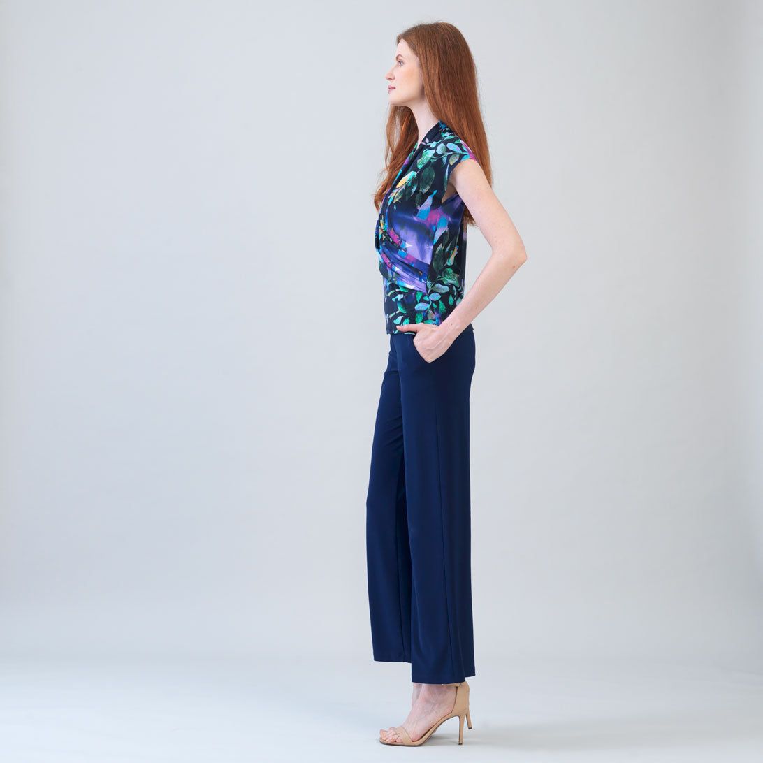 Clara Sunwoo Special Offer - Cap Sleeve Surplice Crossover Top - Floral Dream