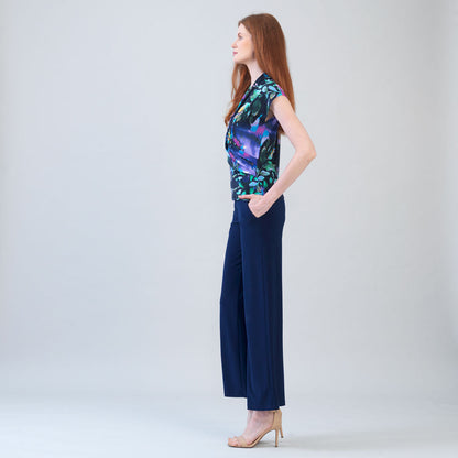 Clara Sunwoo Special Offer - Cap Sleeve Surplice Crossover Top - Floral Dream