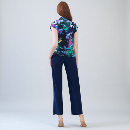 Clara Sunwoo Special Offer - Cap Sleeve Surplice Crossover Top - Floral Dream
