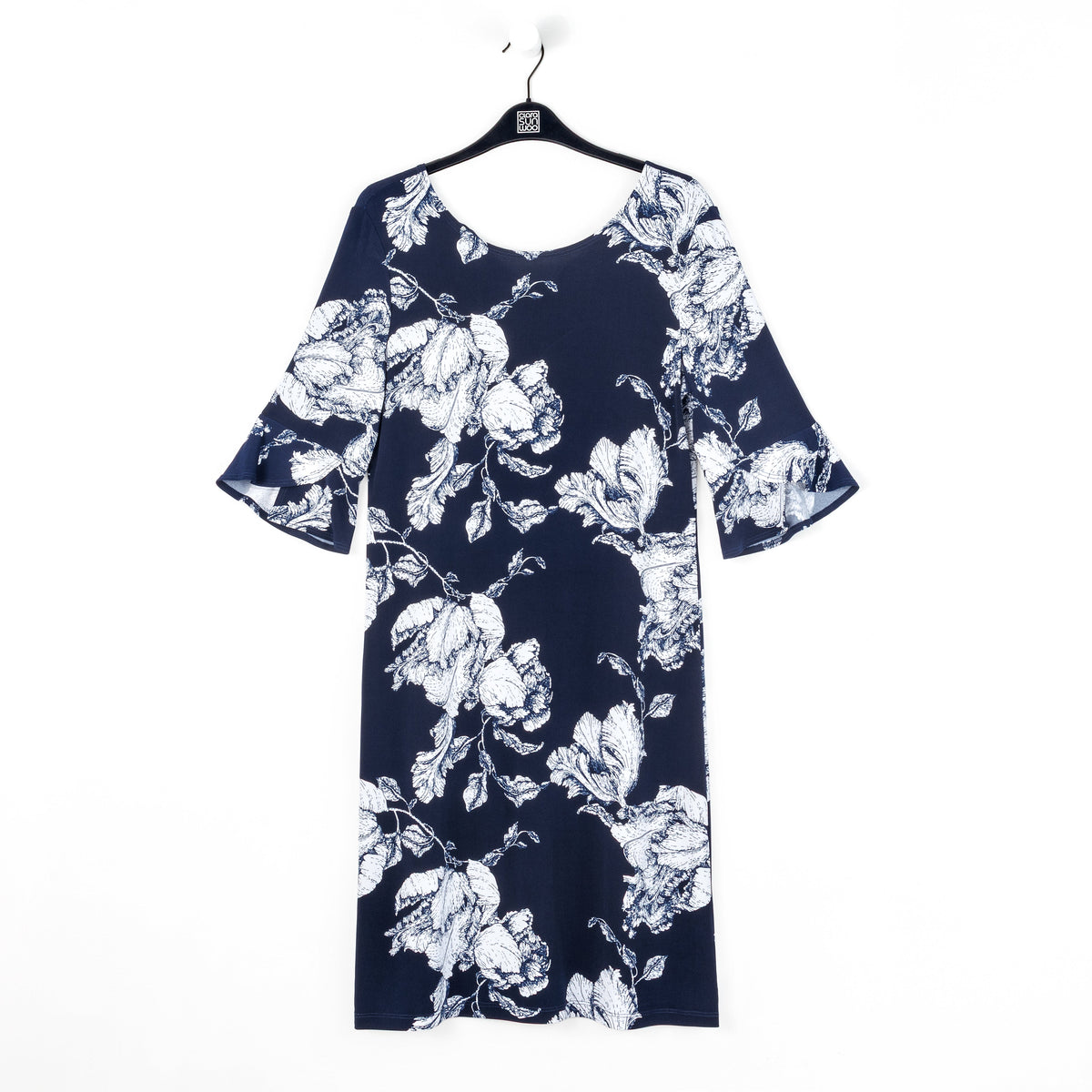 Clara Sunwoo Signature - Tulip Cuff Back Tie Dress - Peony Blossom