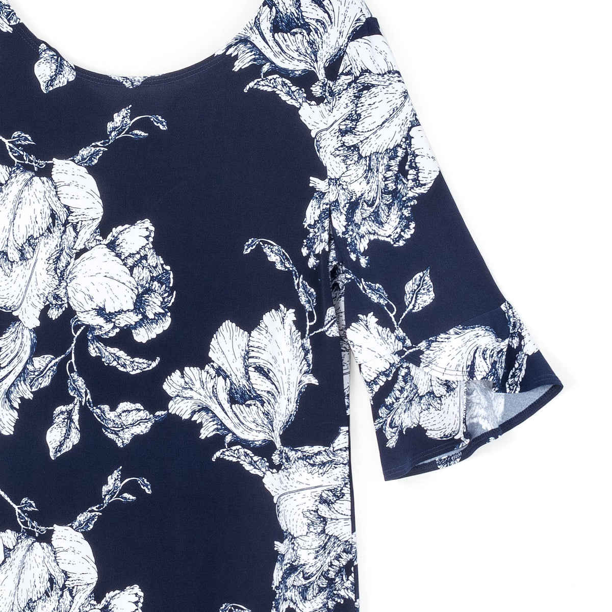 Clara Sunwoo Signature - Tulip Cuff Back Tie Dress - Peony Blossom