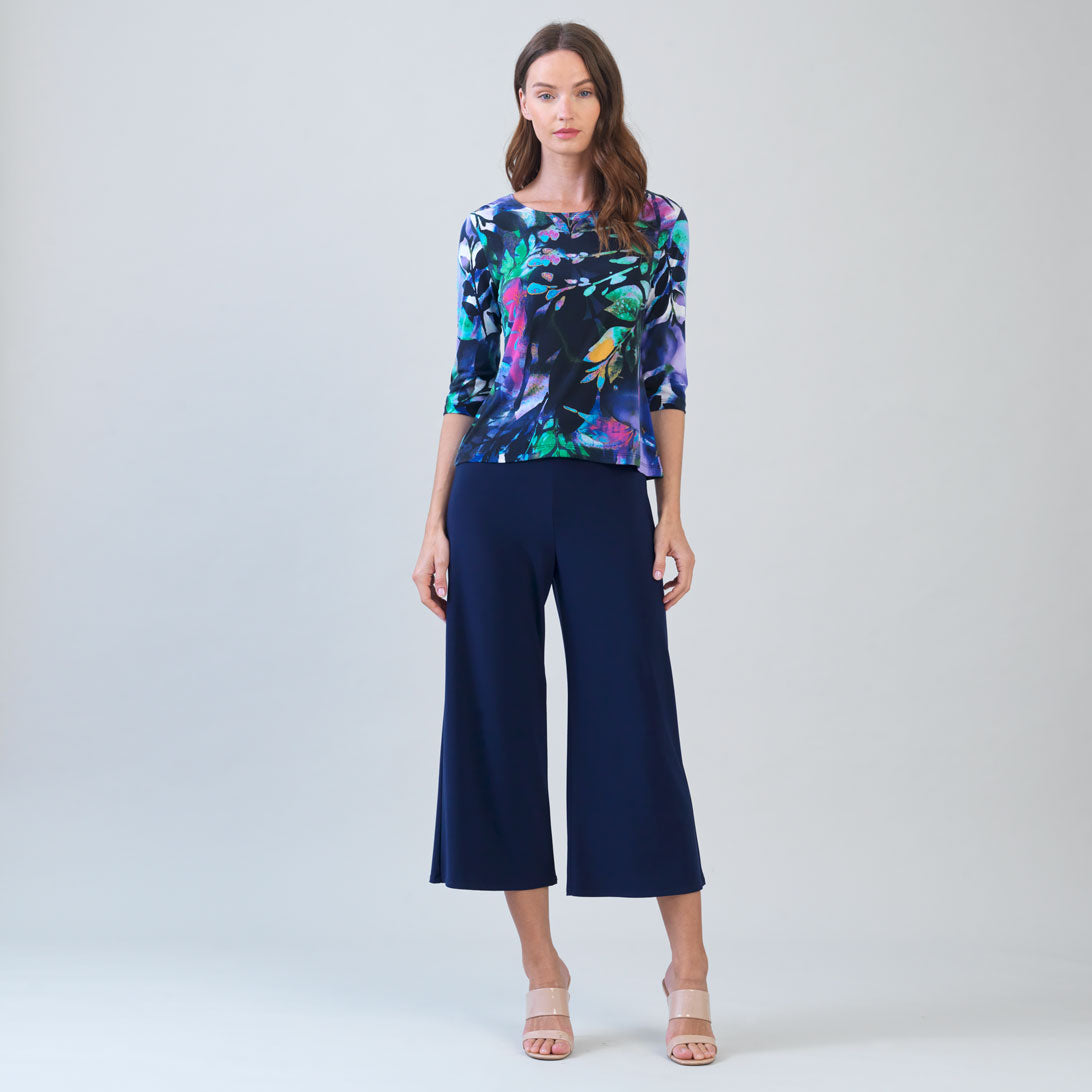Clara Sunwoo Value - Scoop Neck Half Sleeve Top - Floral Dream - Limited Sizes