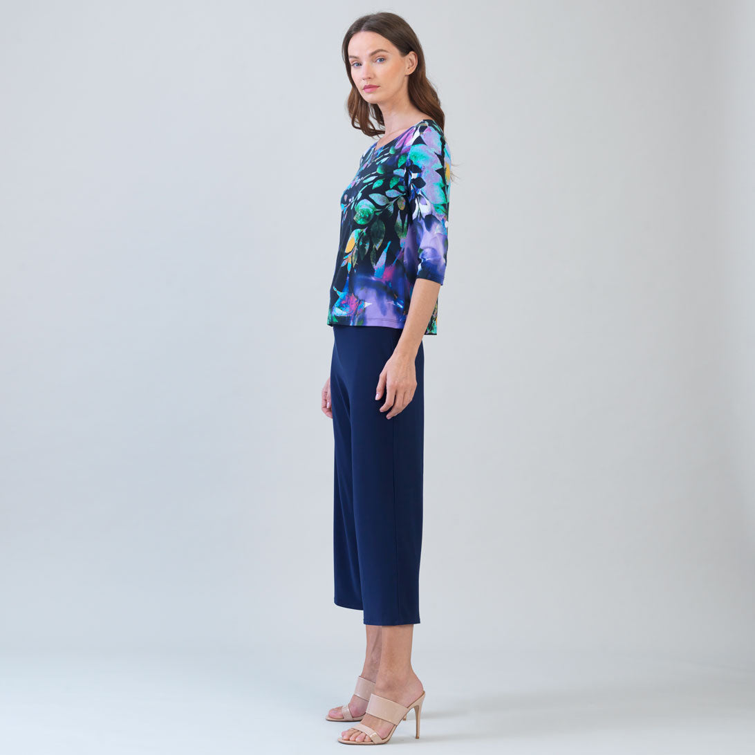Clara Sunwoo Value - Scoop Neck Half Sleeve Top - Floral Dream - Limited Sizes