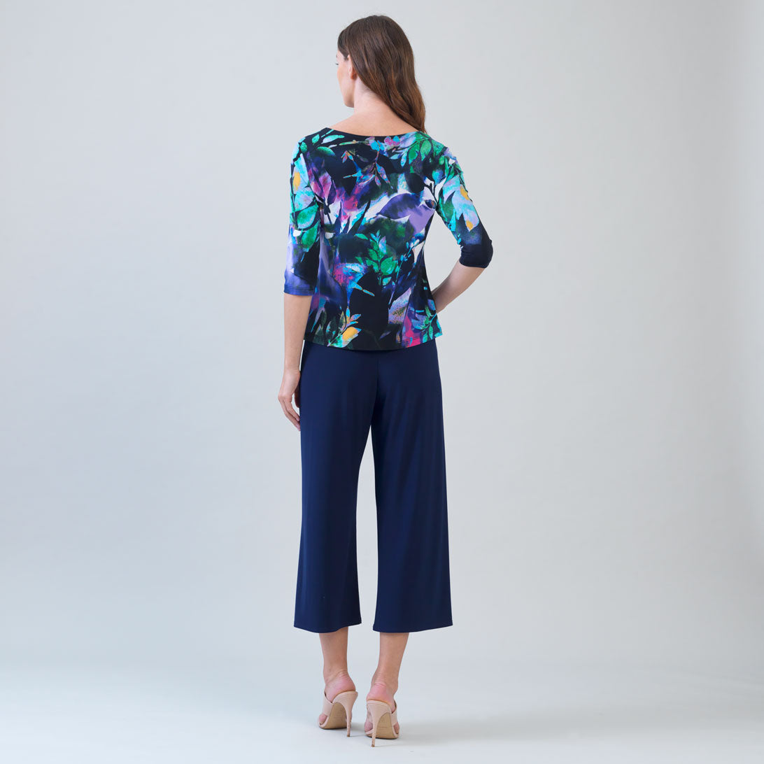Clara Sunwoo Value - Scoop Neck Half Sleeve Top - Floral Dream - Limited Sizes