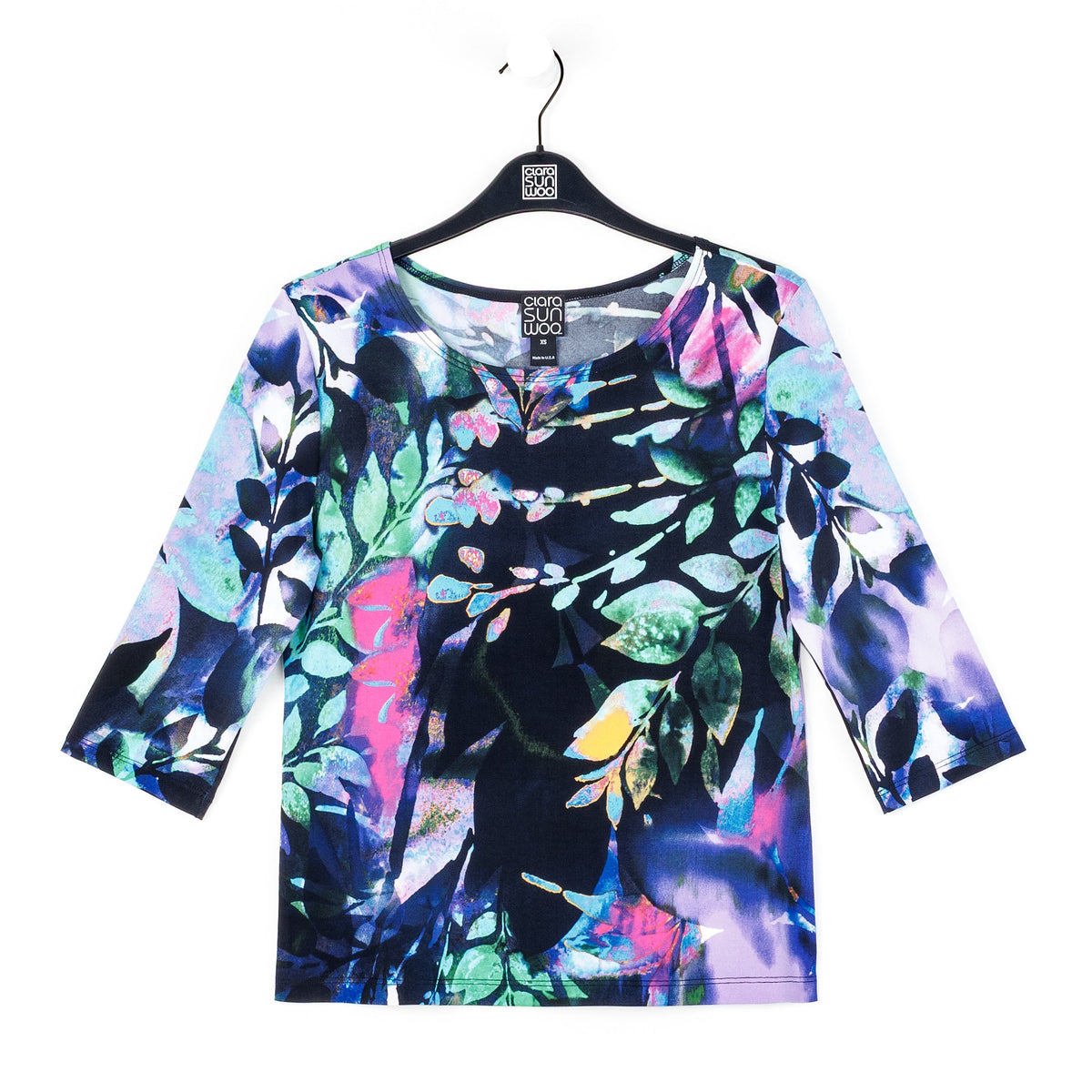 Clara Sunwoo Value - Scoop Neck Half Sleeve Top - Floral Dream - Limited Sizes