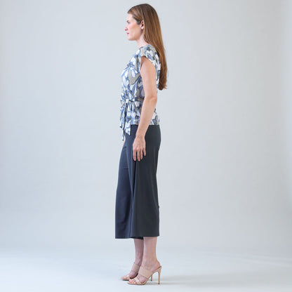 Clara Sunwoo Latest - Slant Sleeve Side Tie Top - Orchid Veil - Final Sale
