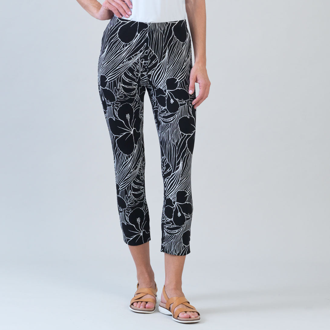 Clara Sunwoo Recommended - Crepe Knit - Signature Pull-On Capri - Orchid Sketch - Final Sale