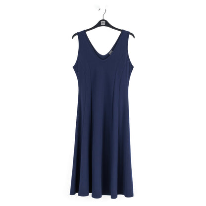 Clara Sunwoo Smart Buy - Sleeveless V-Neck Flared Dress - Navy