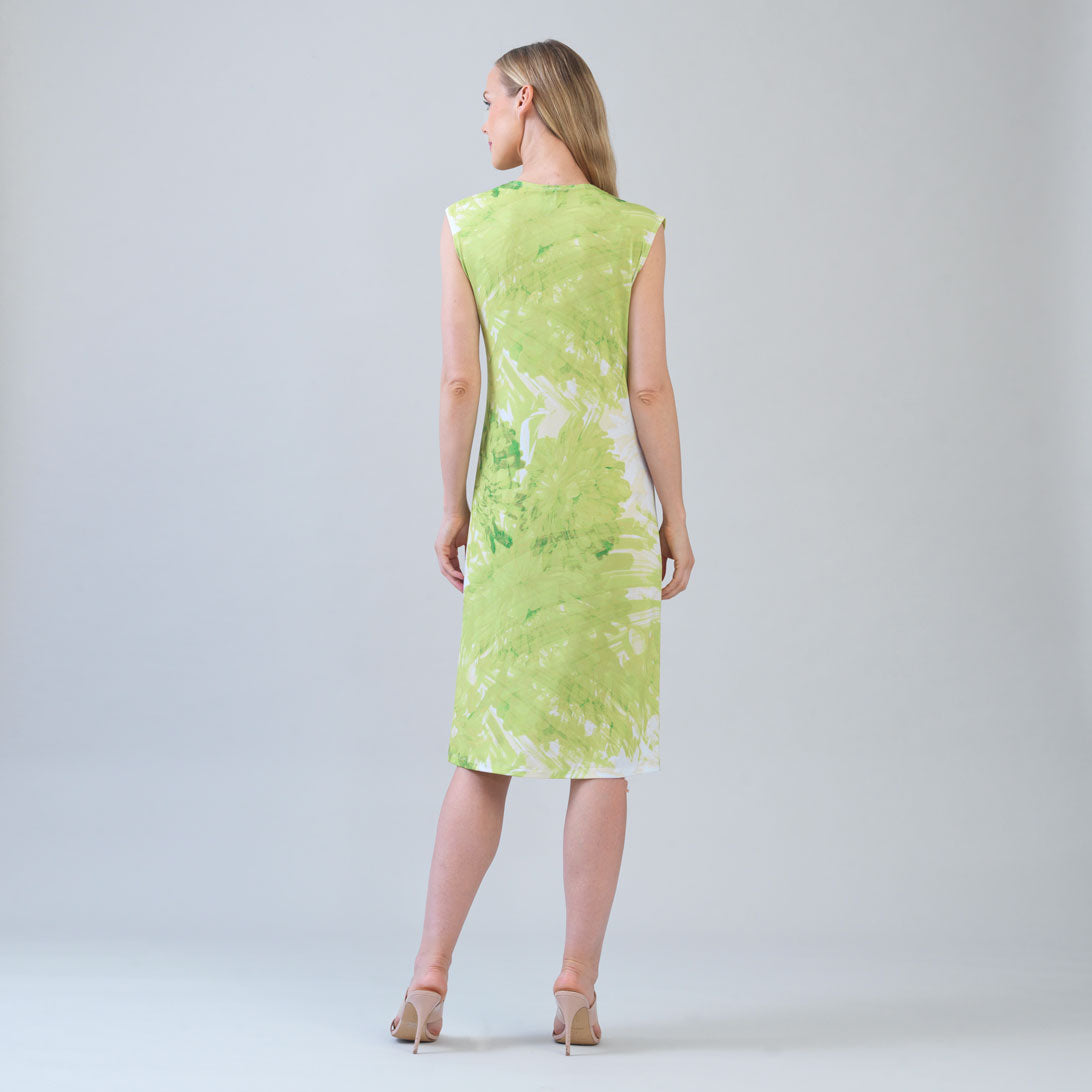 Clara Sunwoo Premium - Signature Side Slit Midi Dress - Floral Citrus - Final Sale