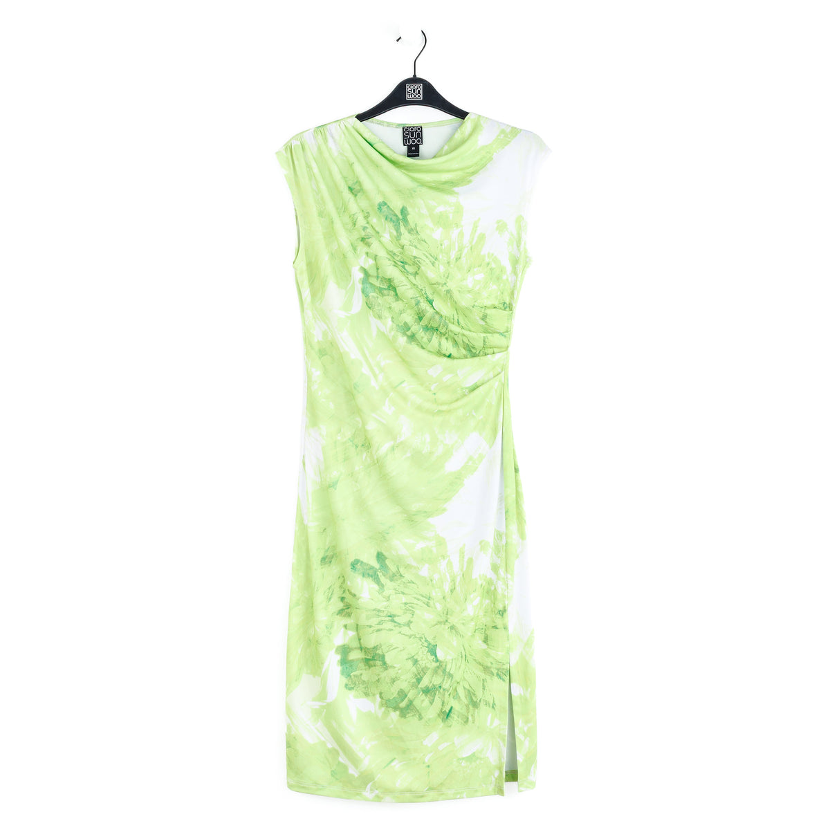 Clara Sunwoo Premium - Signature Side Slit Midi Dress - Floral Citrus - Final Sale