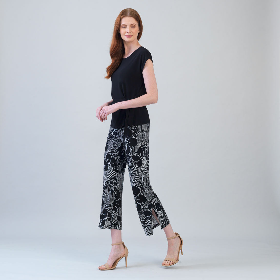 Clara Sunwoo Everyday - Slant Sleeve Side Tie Top - Black