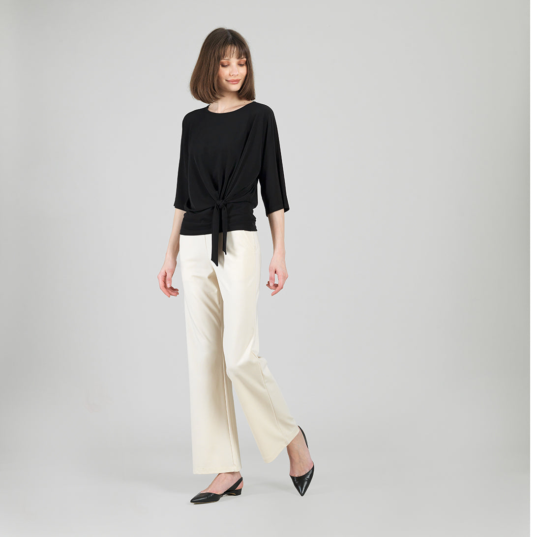 Clara Sunwoo New - Signature Side Tie Top - Black