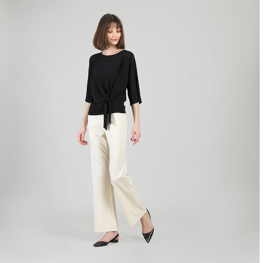 Clara Sunwoo New - Signature Side Tie Top - Black