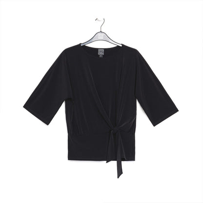 Clara Sunwoo New - Signature Side Tie Top - Black