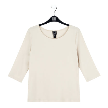 Clara Sunwoo Deals - Scoop Neck Half Sleeve Top - Bone