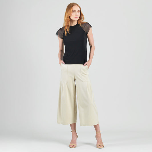 Clara Sunwoo Special Offer - Mesh Cap Sleeve Top - Black