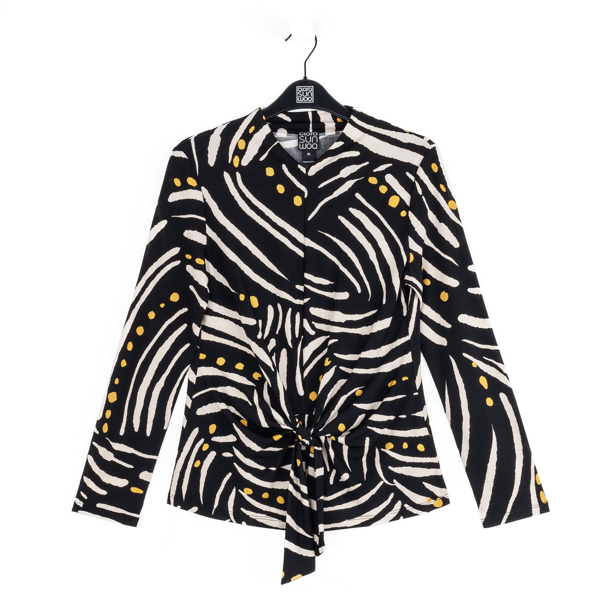 Clara Sunwoo Recommended - Center Front Tie Top - Dots & Stripes