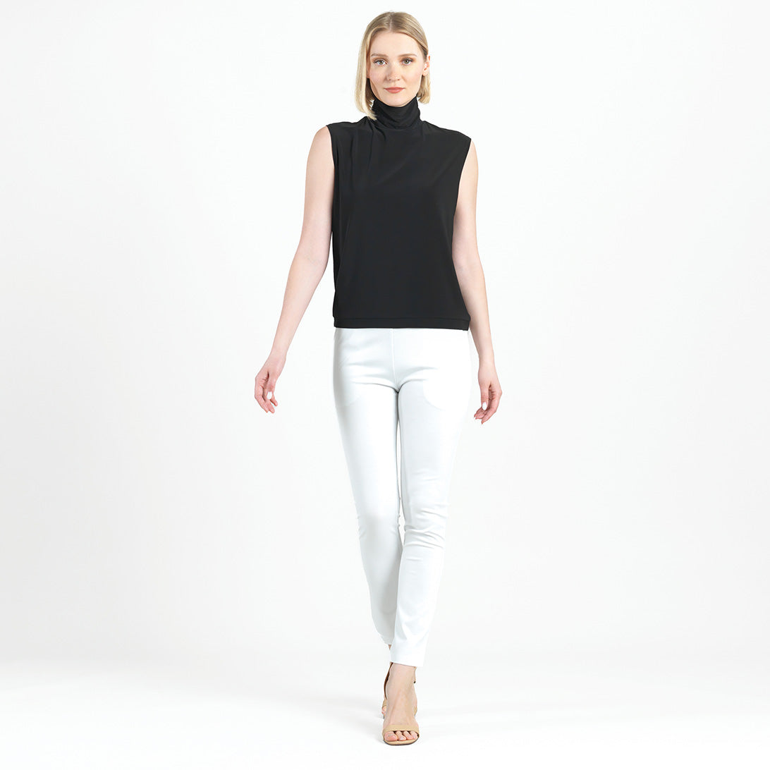 Clara Sunwoo Best Seller - Mock Neck Box Tank - Black - Final Sale