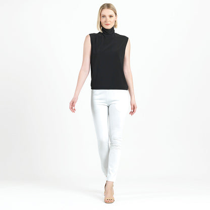 Clara Sunwoo Best Seller - Mock Neck Box Tank - Black - Final Sale