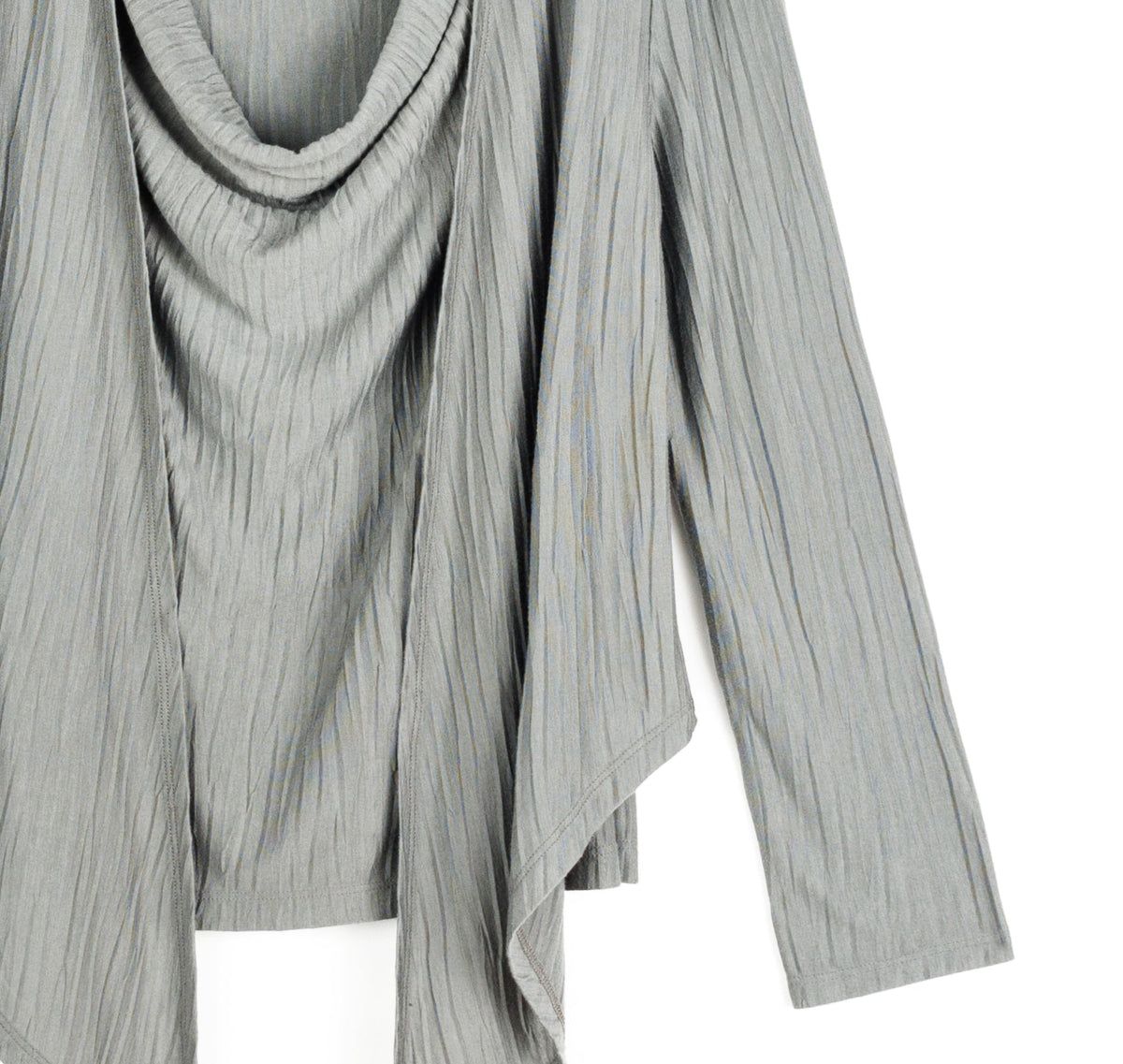 Clara Sunwoo Premium - Soft Pleat Knit - 2pc Cardigan & Cowl Tank Twinset - Olive - Final Sale