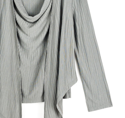 Clara Sunwoo Premium - Soft Pleat Knit - 2pc Cardigan & Cowl Tank Twinset - Olive - Final Sale