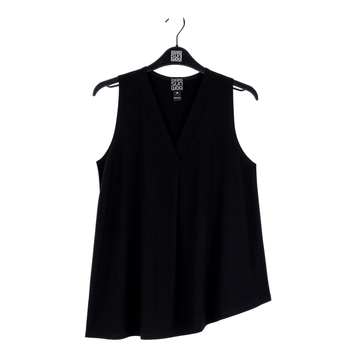 Clara Sunwoo New - Asymmetrical Tunic Tank - Black - Final Sale