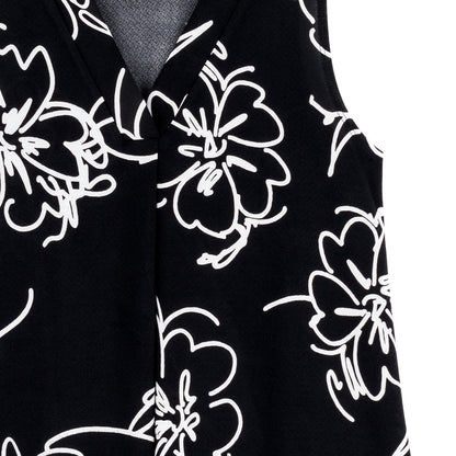 Clara Sunwoo Best Price - Crepe Knit - Asymmetrical Tunic Tank - Blossom Sketch - Final Sale