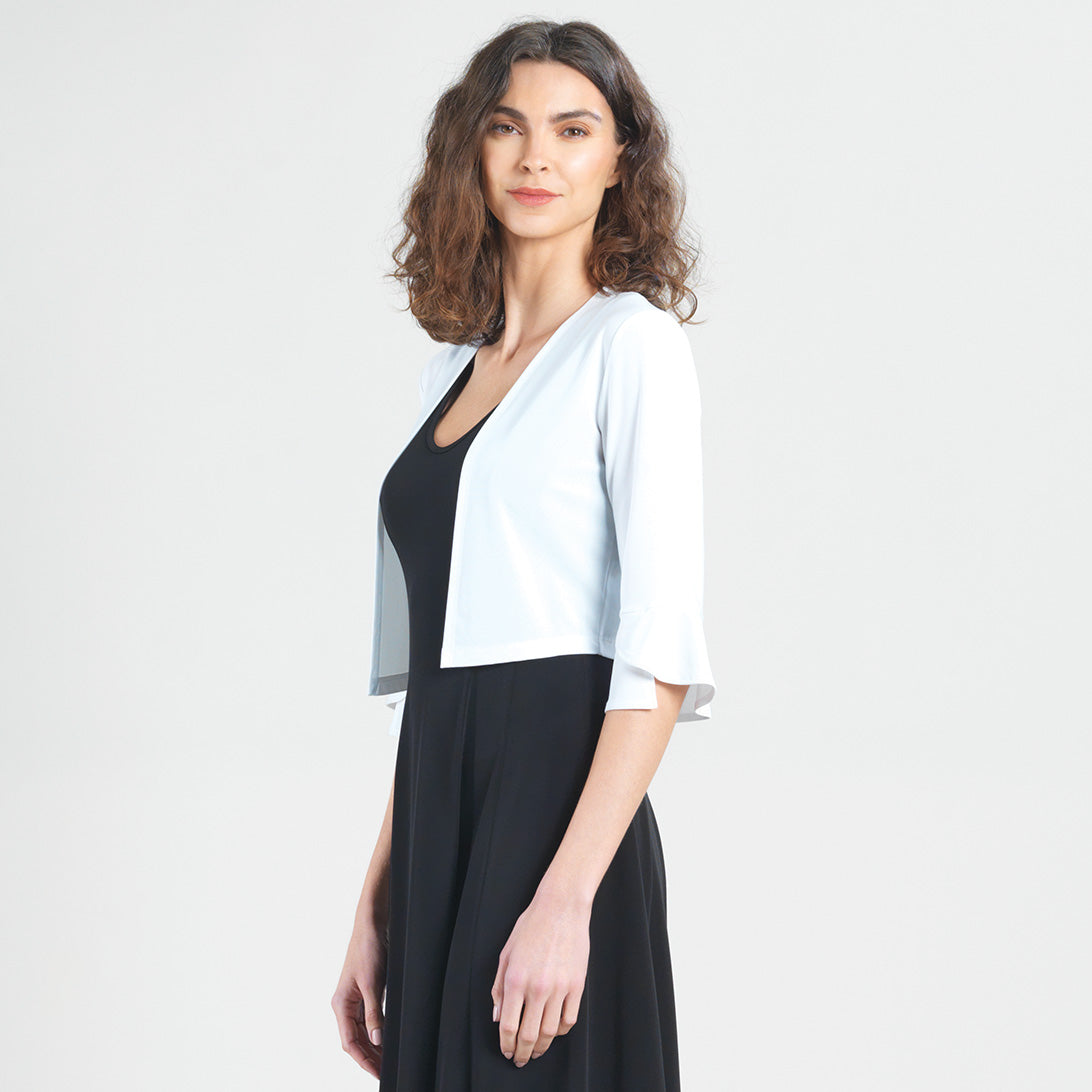 Clara Sunwoo Best Seller - Tulip Cuff Shrug - White - Limited Sizes