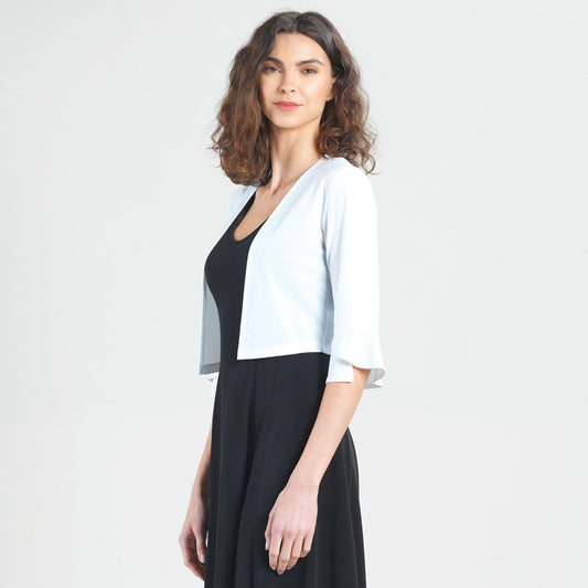 Clara Sunwoo Best Seller - Tulip Cuff Shrug - White - Limited Sizes