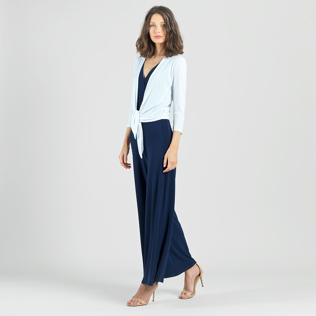 Clara Sunwoo Value - Modern Tie Front Cardigan - White