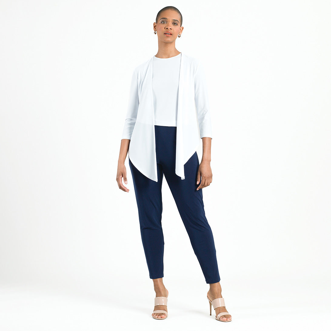 Clara Sunwoo Value - Modern Tie Front Cardigan - White