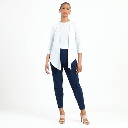 Clara Sunwoo Value - Modern Tie Front Cardigan - White
