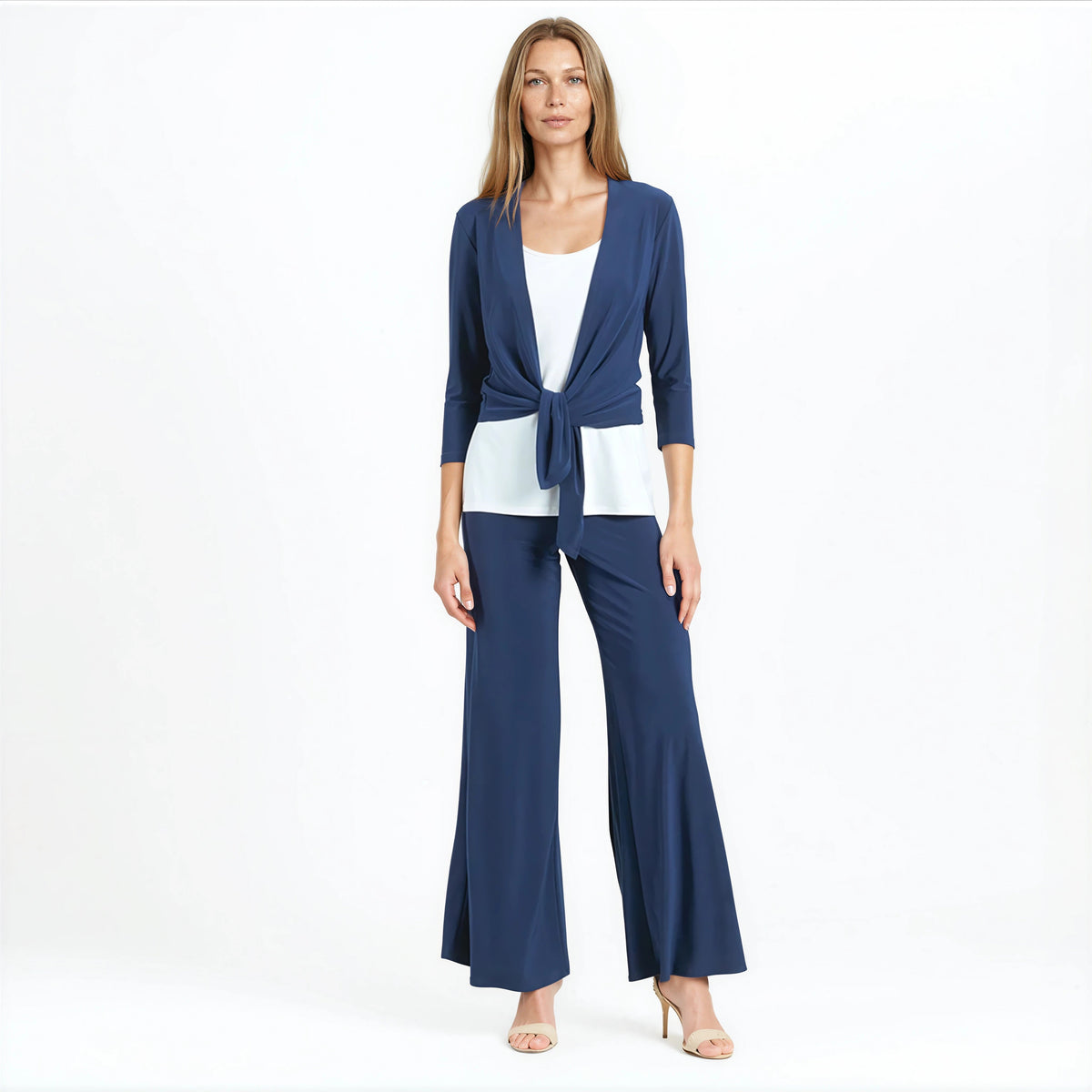 Clara Sunwoo Deals - Modern Tie Front Cardigan - Navy
