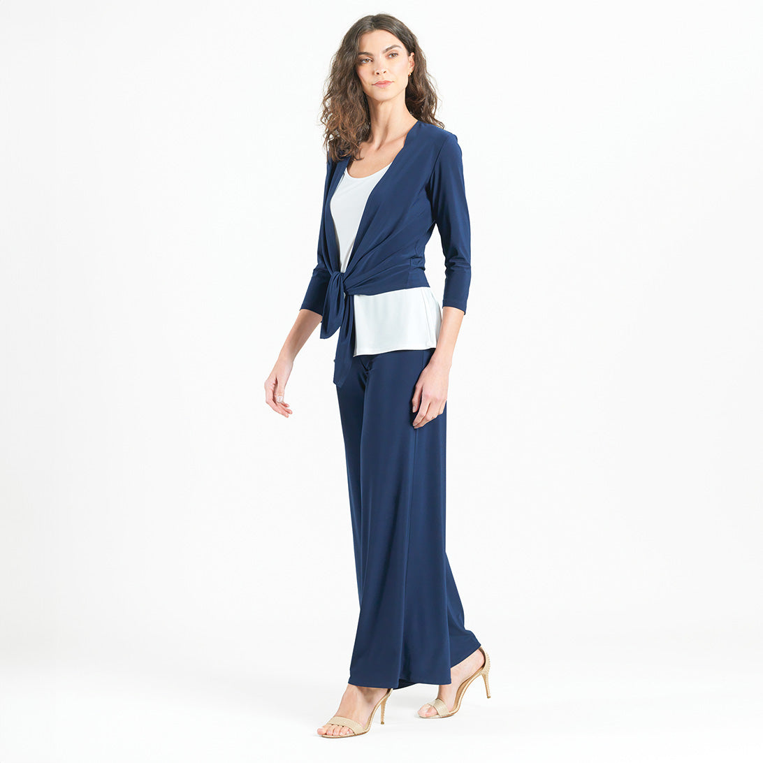 Clara Sunwoo Deals - Modern Tie Front Cardigan - Navy