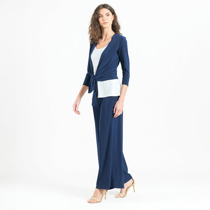 Clara Sunwoo Deals - Modern Tie Front Cardigan - Navy