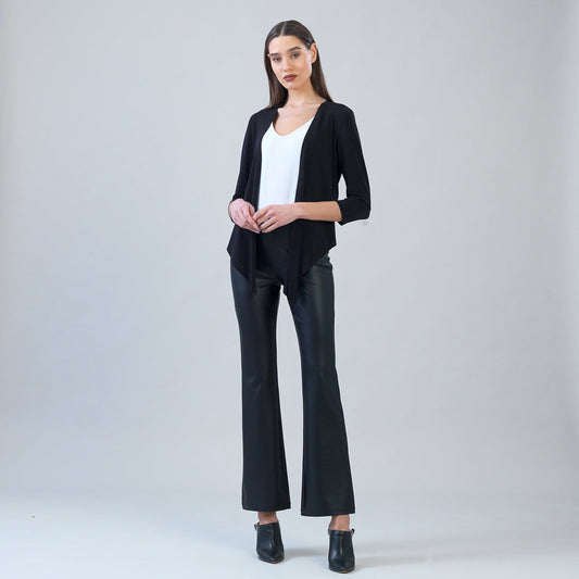 Clara Sunwoo Smart Buy - Modern Tie Front Cardigan - Black