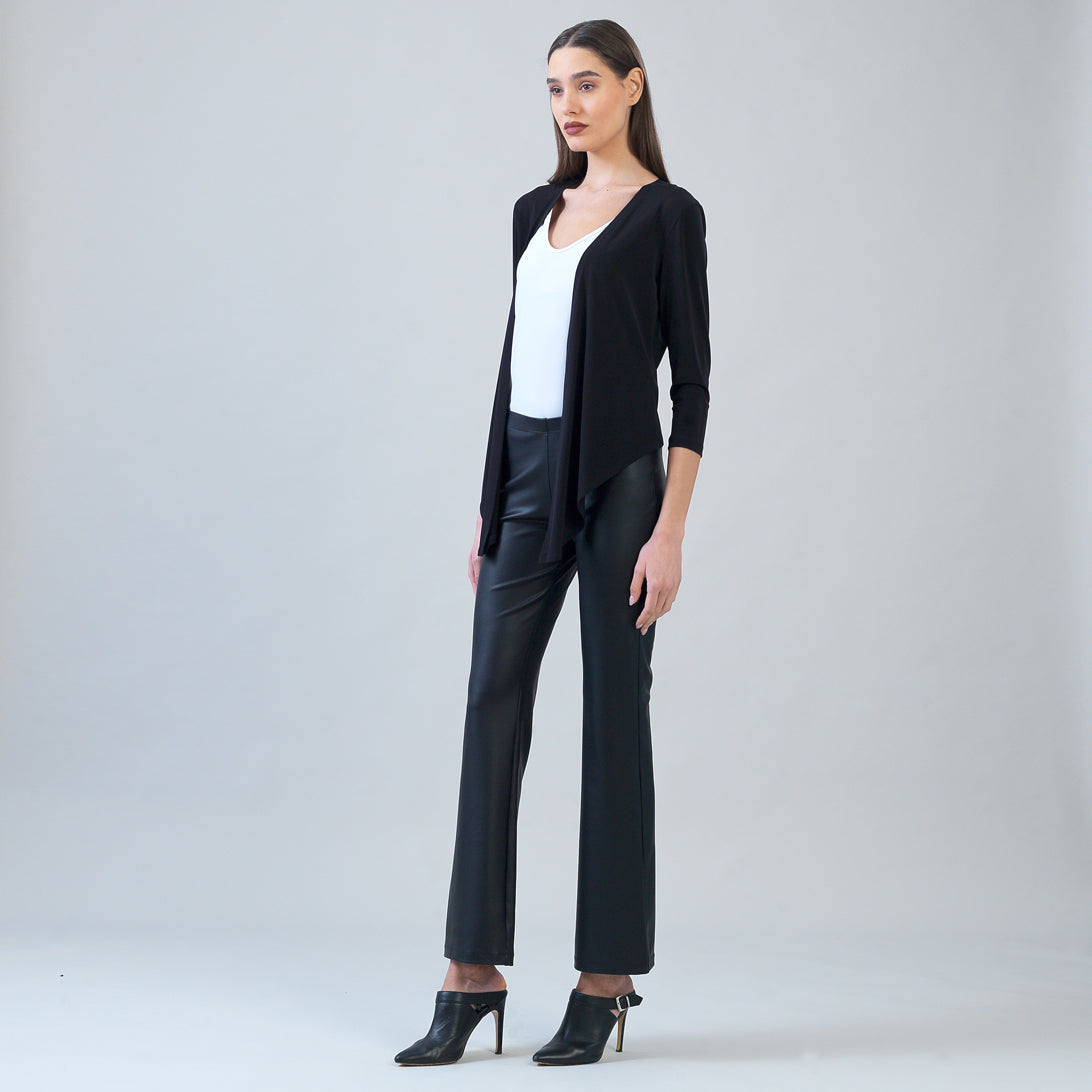 Clara Sunwoo Smart Buy - Modern Tie Front Cardigan - Black