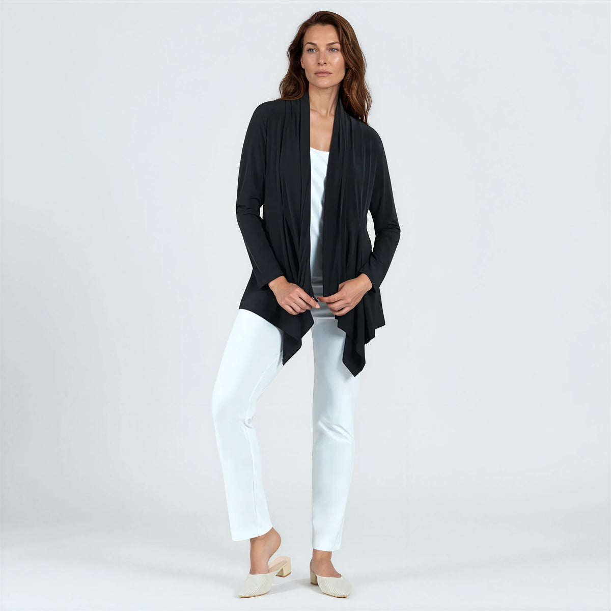 Clara Sunwoo Classic - Drape Tunic Cardigan - Black