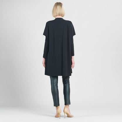 Clara Sunwoo New - Ponte Knit - Cap Sleeve Pocket Vest - Black - Final Sale