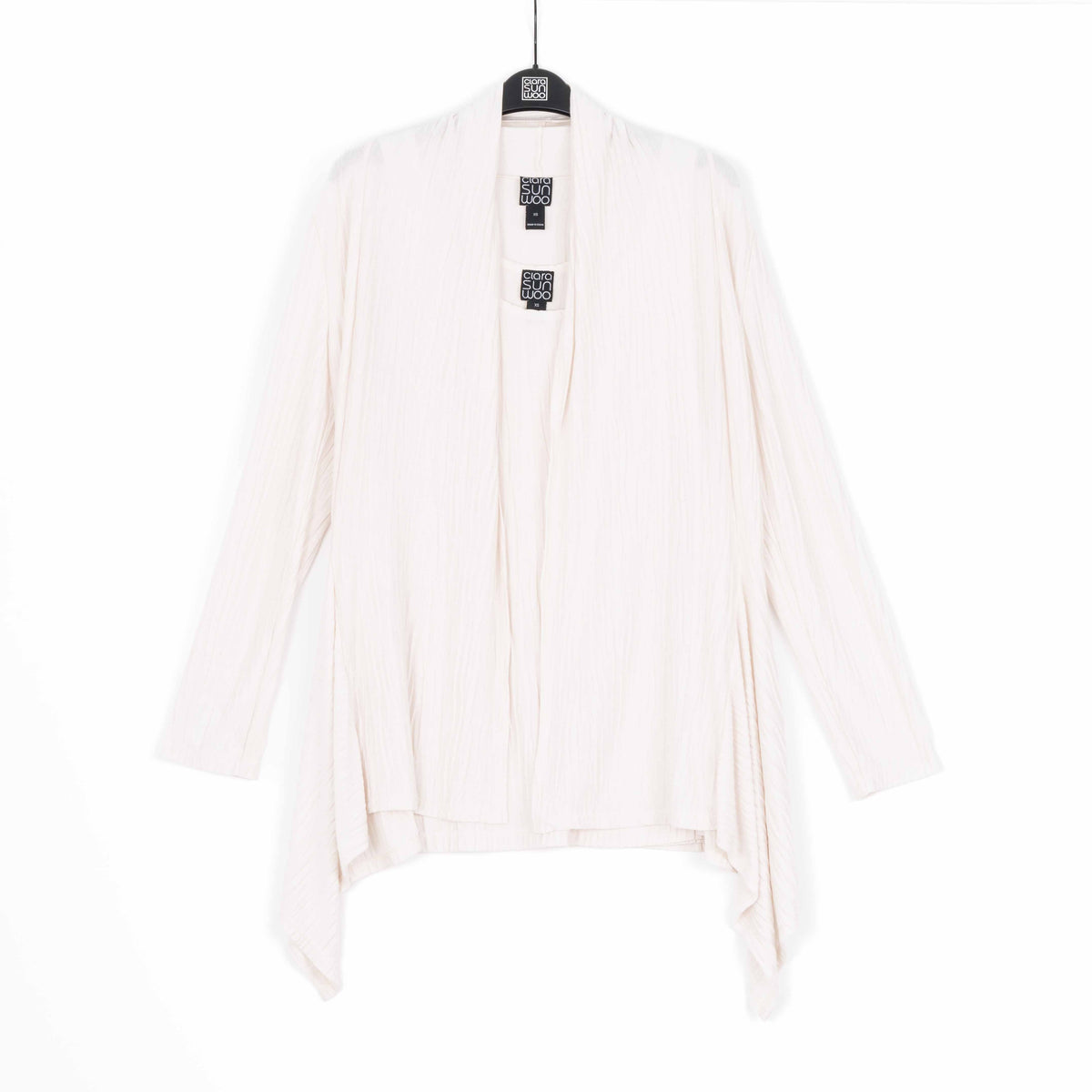 Clara Sunwoo Everyday - Soft Pleat Knit - Cardigan & Tank Twinset - Ivory - Final Sale!