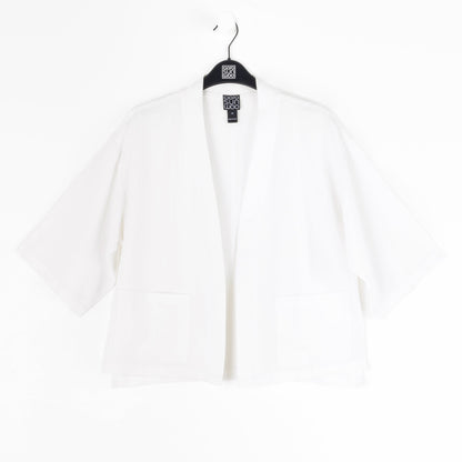 Clara Sunwoo Premium - Linen Knit - Hi-Low Pocket Cardigan Jacket - Ivory - Final Sale!